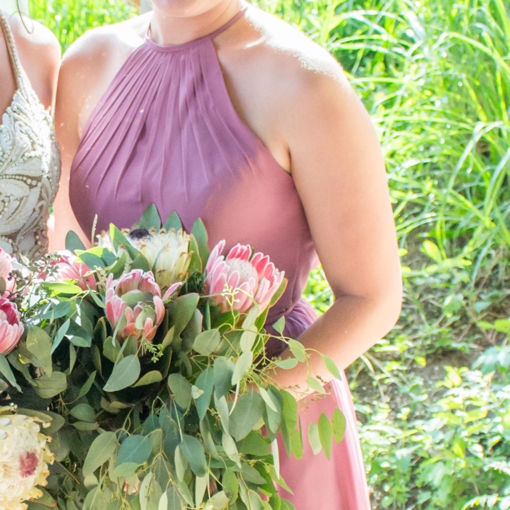 Bari Jay Bridesmaids Dress, Dusty Rose, Size 6